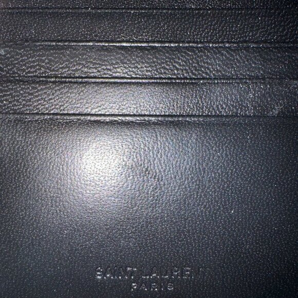 Saint Laurent Men's Limited Edition Metallic Leather Bi-fold Wallet - Picture 3 of 4